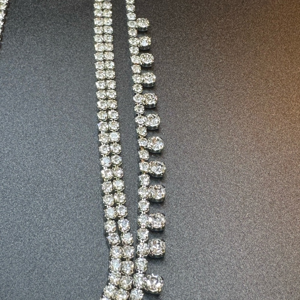 3-Strand Rhinestone Necklace - Picture 3 of 6